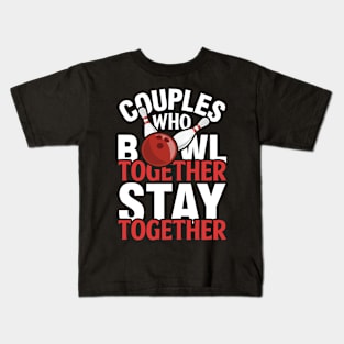 Bowling Couple Couple Gift Kids T-Shirt